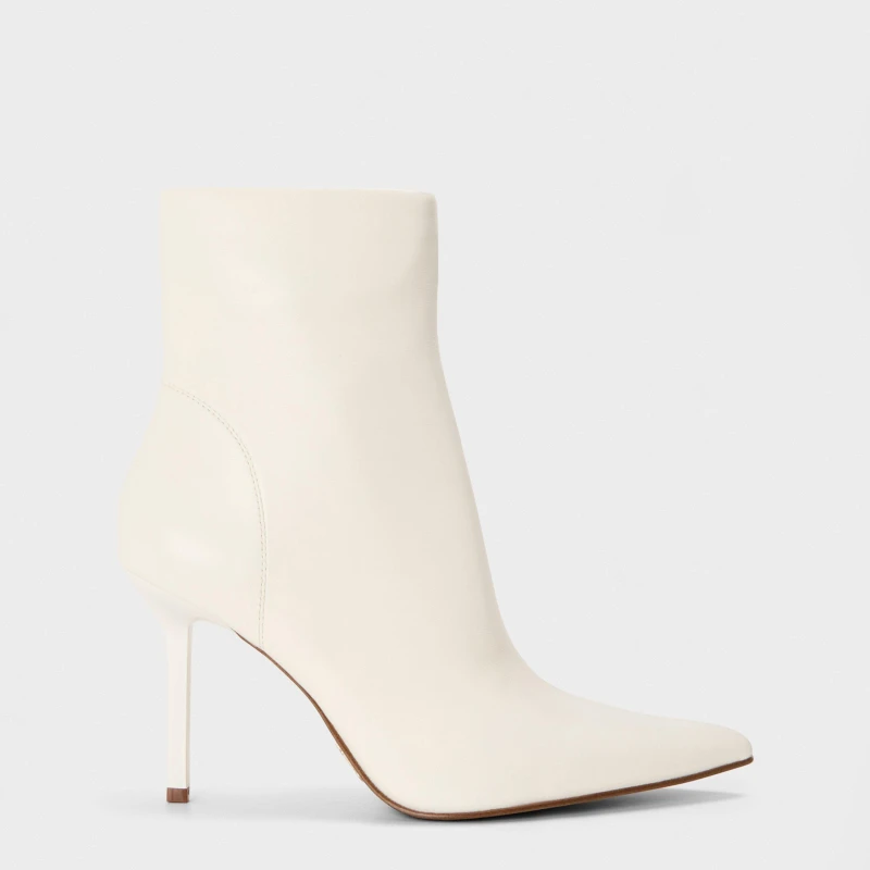Image of Steve Madden Womens Lyanna Ankle Heeled Boots Coconut Milk female 4 (37)