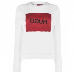 Image of Hugo Boss Nicci Reversed Logo Sweatshirt White Size L Men