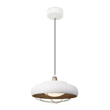 image of Leds-c4 Lighting - Leds-C4 Sugar - Integrated LED Dome Ceiling Pendant Light White, Gold