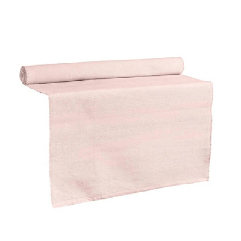Image of Nicola Spring Cotton Fabric Table Runner - 48Cm X 183Cm - Baby Pink