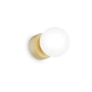 Image of PERLAGE Wall Lamp Brass, With Glass Shade