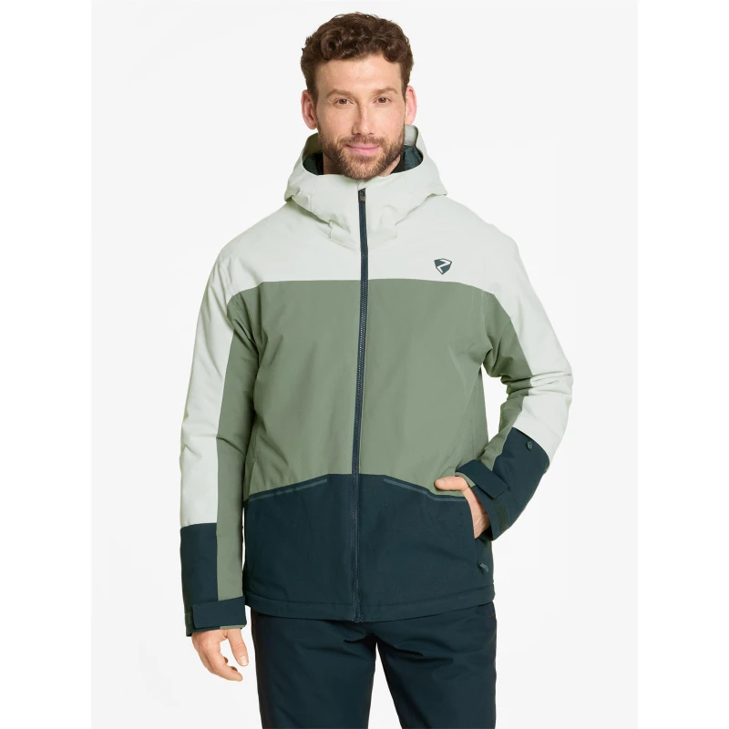 Image of Ziener Mens Timbarra Weather-Resistant Ski Jacket Green male Small