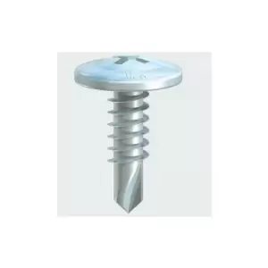 image of Timco - 00016WHSD Wafer Head Self Drill Screw PH2 BZP 4.2 x 16mm Box of 1000