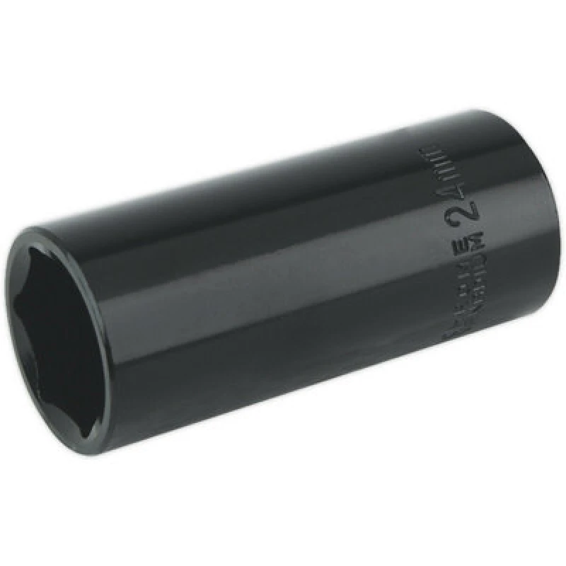 Image of Loops 24mm Forged Deep Impact Socket - 1/2 Inch Sq Drive Chrome Vanadium Wrench Socket Multi