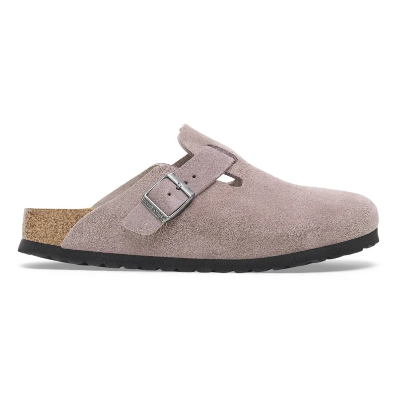 Image of Birkenstock Clogs Birkenstock Boston Suede Leather Violet Unisex 38 Etroit