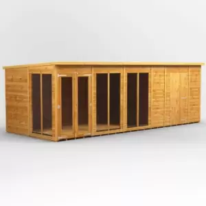 Image of 20X8 Power Pent Summerhouse Combi Including 6ft Side Store