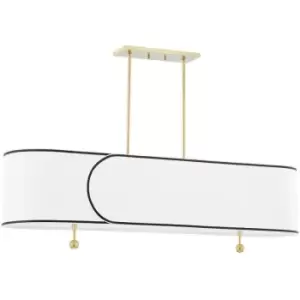 image of Zara 5 Light Island Light Brass