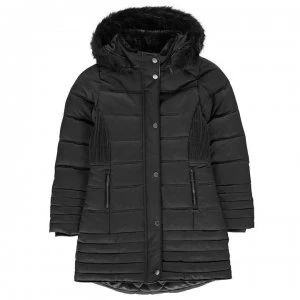 image of Firetrap Luxury Bubble Jacket Junior Girls - Black