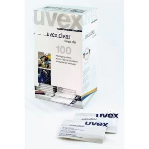 image of Uvex Lens Cleaning Towelettes Dispenser Box with Wipes Ref 9963 000