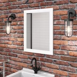 Image of Rectangular White Bathroom Mirror 550 x 700mm - Camden