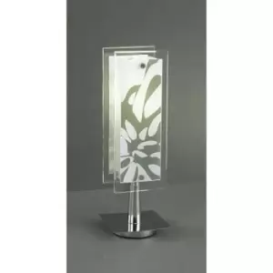 image of Table Lamp Euphoria 1 Bulb E27, polished chrome/white opal glass