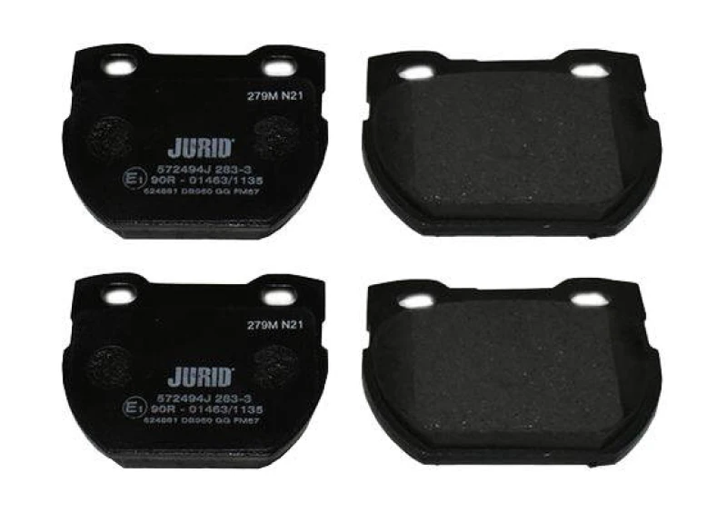 Image of JURID 572494J Brake pad set not prepared for wear warning indicator, without accessories Brake Pad Set,disc brake (402)