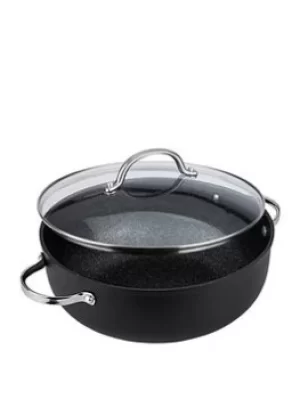 Image of Prestige Scratch Guard Aluminium Non-Stick Induction 28cm Casserole Pot With Lid