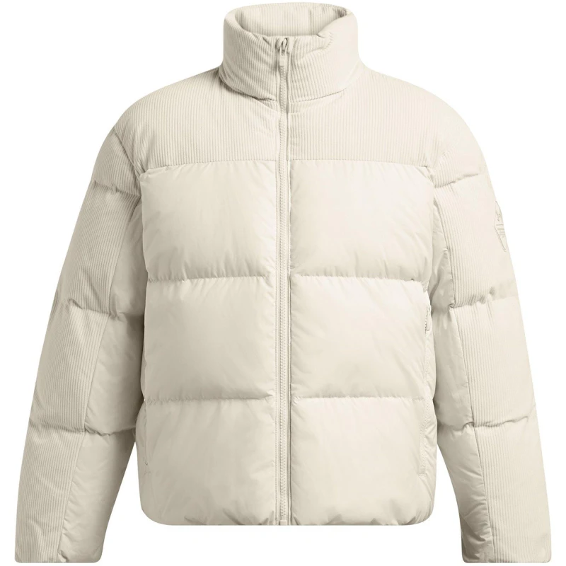 Image of Under Armour Mens Limitless Athletic Fit Puffer Jacket White male S