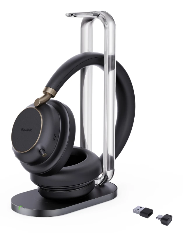 Image of Yealink BH76 Plus with Charging Stand Teams Black USB-C/A Headset
