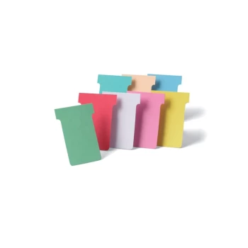 Image of T-cards Tab Top 15MM W60X Bottom W48.5X Full H85MM Size 2 Blue (Pack of 100) - Outer Carton of 5