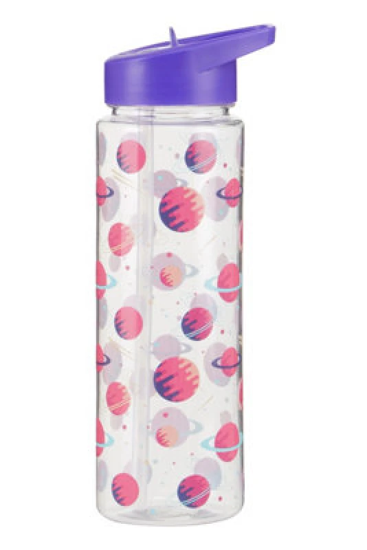Image of Premier Housewares Durable Purple Space Water Bottle, Portable Spout Lock Bottle, Robust PP Plastic Transparent Outer Bottle Purple