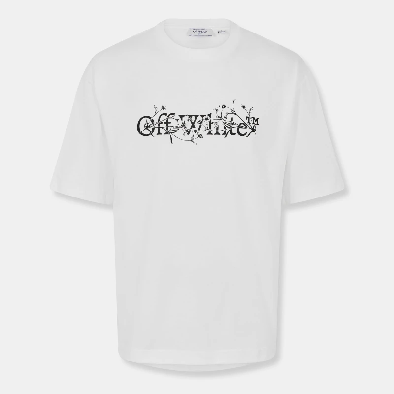 Image of Off White Mens - Flower Skate T-Shirt White-Black male XS