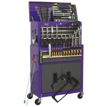 image of Sealey AP2200COMBOCP Topchest & Rollcab Combi 6 Drawer - Purple/Gr...