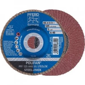 image of PFERD 67604125 POLIFAN-serrated washer PFF 125 A 40 SG STEELOX Diameter 125mm 10 pc(s)