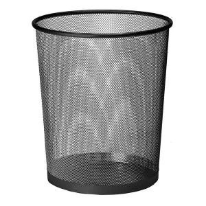 Image of Original Mesh Waste Bin Black Lightweight Sturdy Scratch Resistant