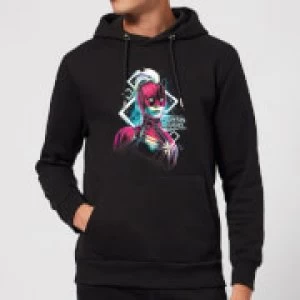Image of Captain Marvel Neon Warrior Hoodie - Black