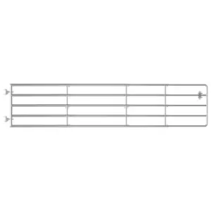 Image of Vidaxl 5 Bar Field Gate Steel (150-400)x90 Cm Silver