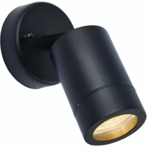 Image of Loops - IP44 Outdoor Adjustable Spotlight Matt Black GU10 Dimmable Accent Downlight