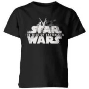 Image of Star Wars The Rise Of Skywalker Rey + Kylo Battle Kids T-Shirt - Black - 11-12 Years