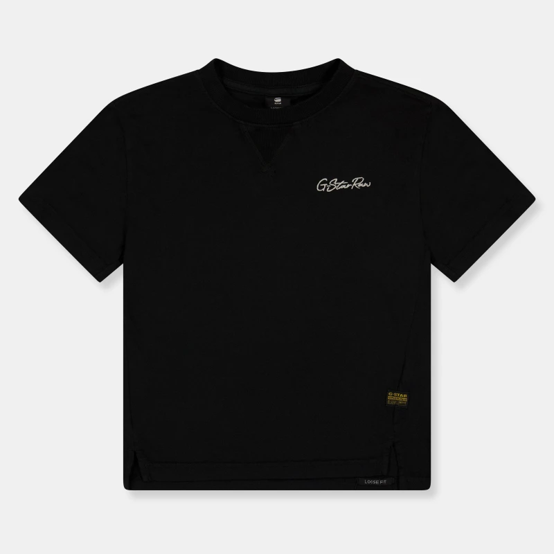 Image of G Star Kids Logo T-Shirt Black male 8Y