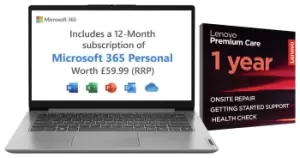 image of Lenovo IdeaPad 1 15.6" Athlon Silver 4GB 128GB Laptop