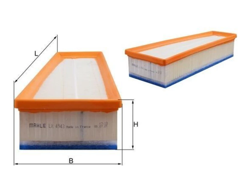 Image of Air filter MAHLE LX 4943