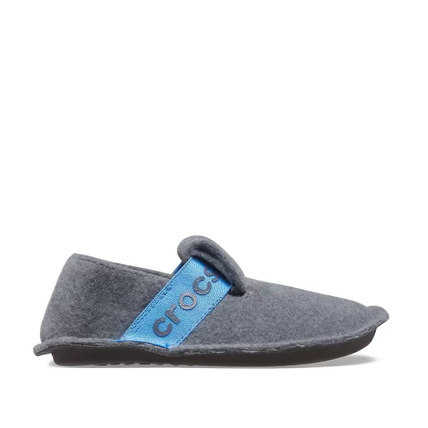 Image of Crocs CLASSIC SLIPPER K boys's Children's Slippers in Grey. Sizes available:11 kid,13 kid,1 kid,3 kid,8 toddler,4 toddler,7 toddler,9 toddler,10 kid