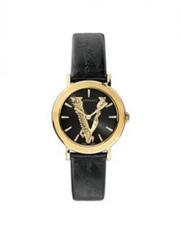 image of Versace Virtus Sport Luxury Leather Strap Watch