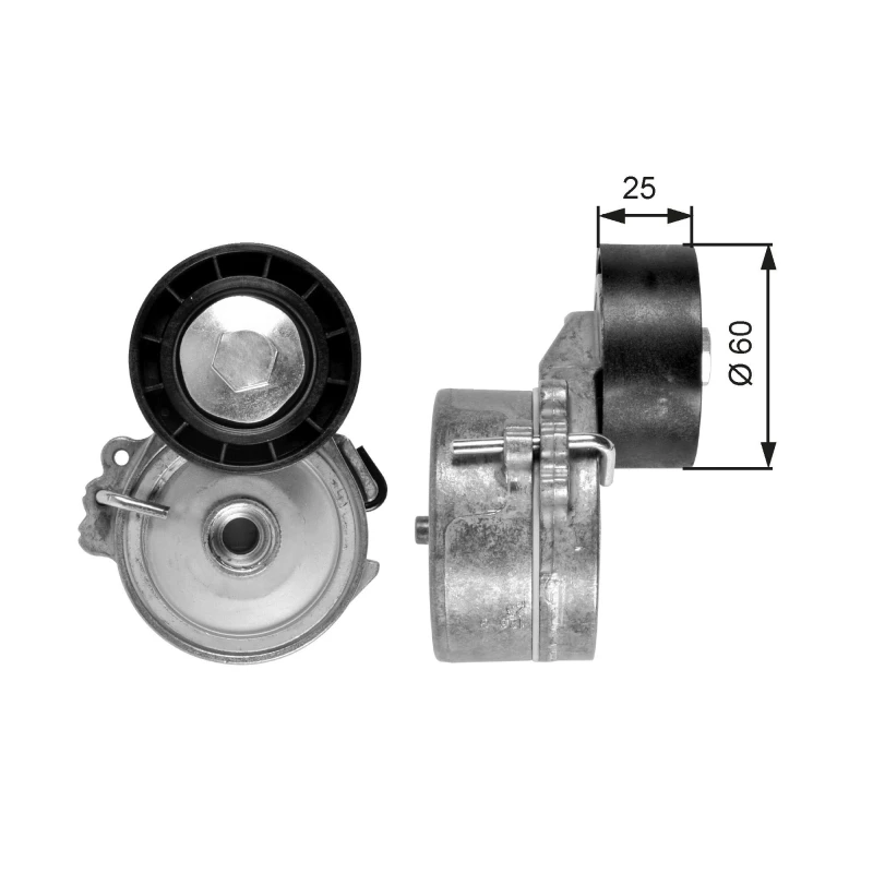 Image of GATES Tensioner pulley GATES T39033