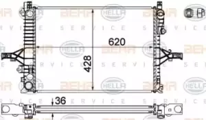 Image of x1 Behr Heat Exchanger 8MK376774-221 Genuine replacement part for Car Made in CN