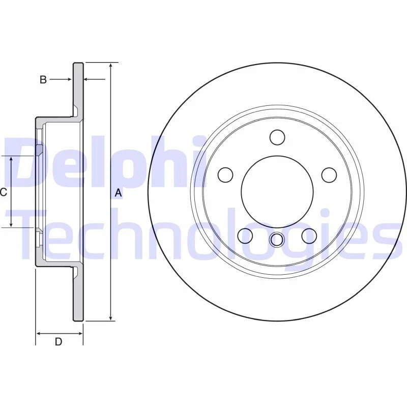 Image of DELPHI Brake disc DELPHI BG4561C