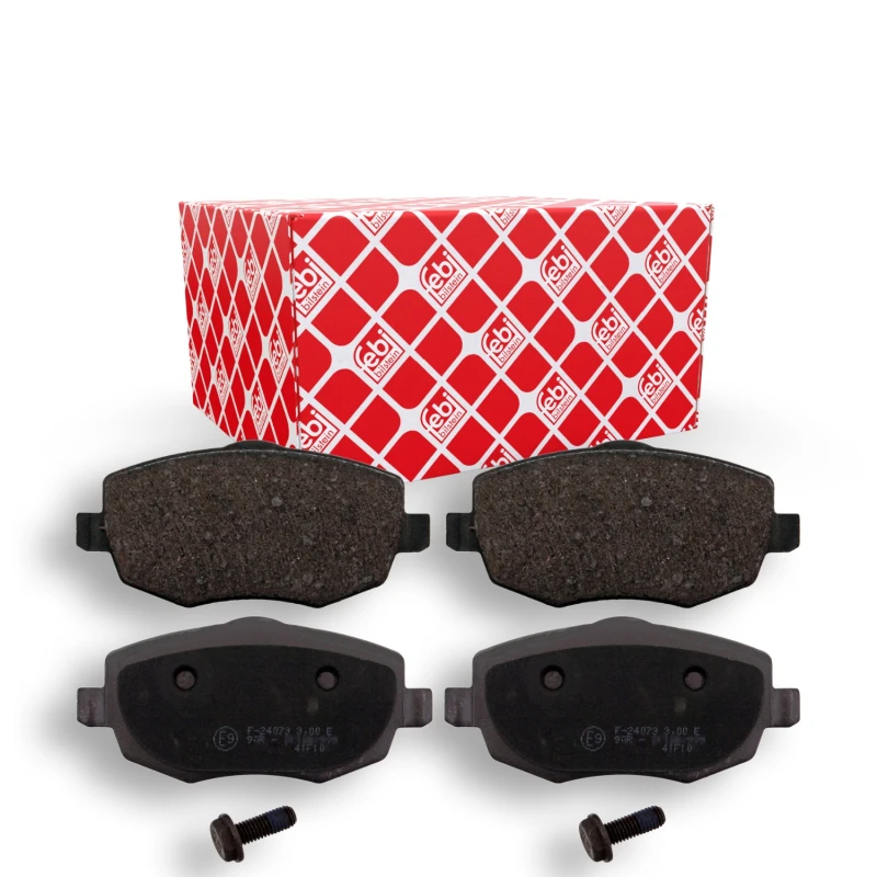 Image of FEBI BILSTEIN 116098 Brake pad set Front Axle, with fastening material Brake Pad Set,disc brake (402)