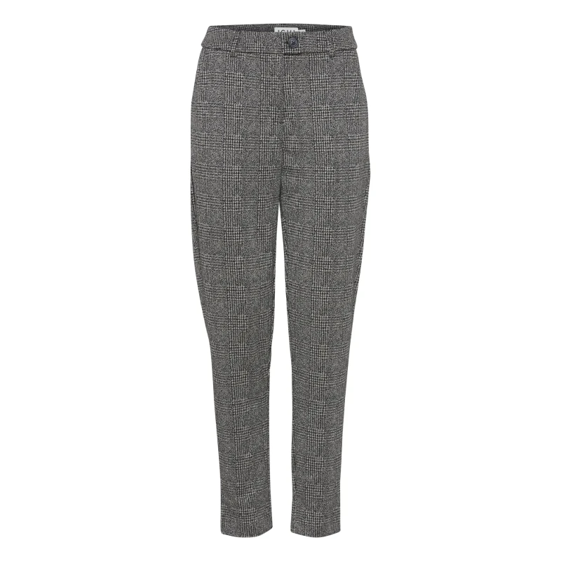 Image of Ichi Womens Trousers Ichi Kate Lurex Mixture Noir Female L