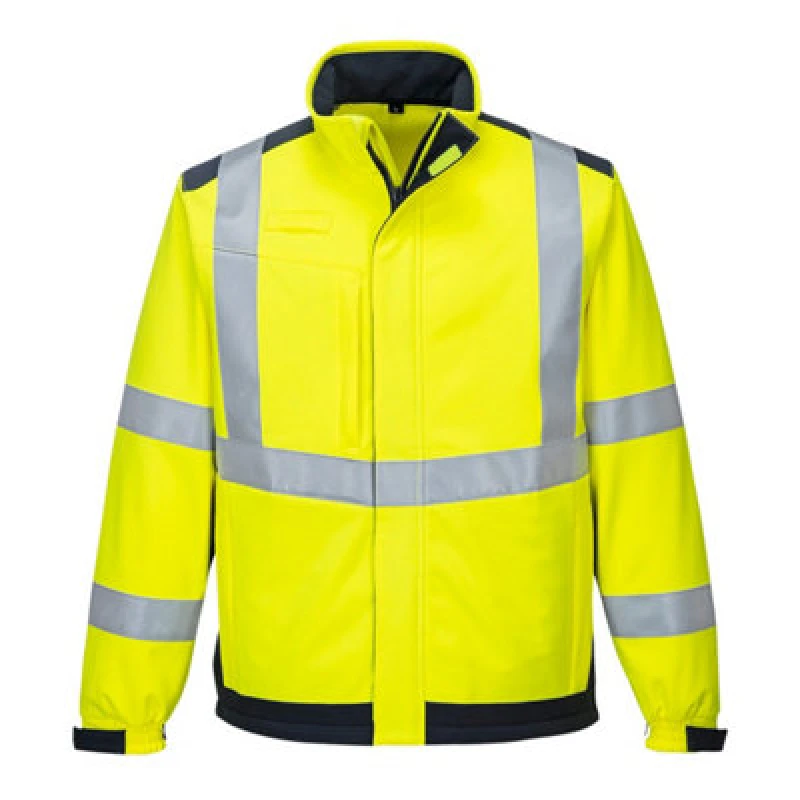 Image of Modaflame Multi Norm Arc Flame and Heat Resistant Softshell Jacket MV72ONRXXXL Colour: Orange / Navy