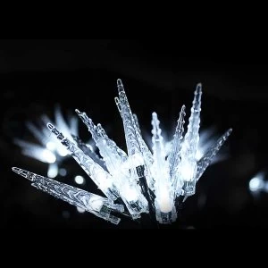 Image of Robert Dyas 15 Battery Operated Static LED Icicle Indoor Lights - Bright White