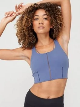 Image of Nike Yoga Luxe Crop Tank - Blue, Size XS, Women