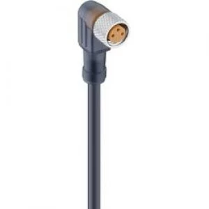 Image of Lumberg Automation 14007 RKMWVLED A 3 2242 M Actuator Sensor Connection Line M8 Connector Straight Black