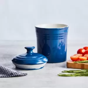 Image of Barbary & Oak Ceramic 17cm Storage Jar Blue