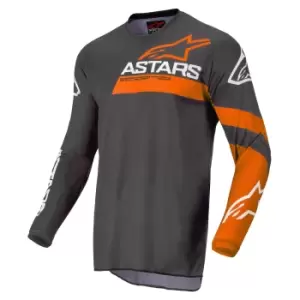 Image of Alpinestars Fluid Chaser Jersey Anthracite Coral Fluo L