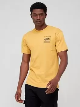 Image of Vans Transfixed Short Sleeve T-Shirt - Beige, Beige, Size S, Men