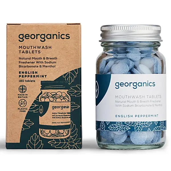 Image of Georganics English Peppermint Mouthwash Tablets 180 Pcs