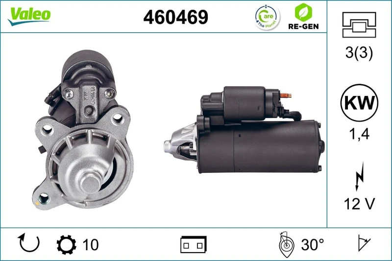 Image of Starter motor VALEO 460469