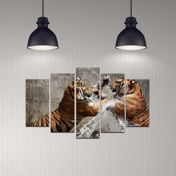 Image of 5DMDF-44 Multicolor Decorative MDF Painting (5 Pieces)