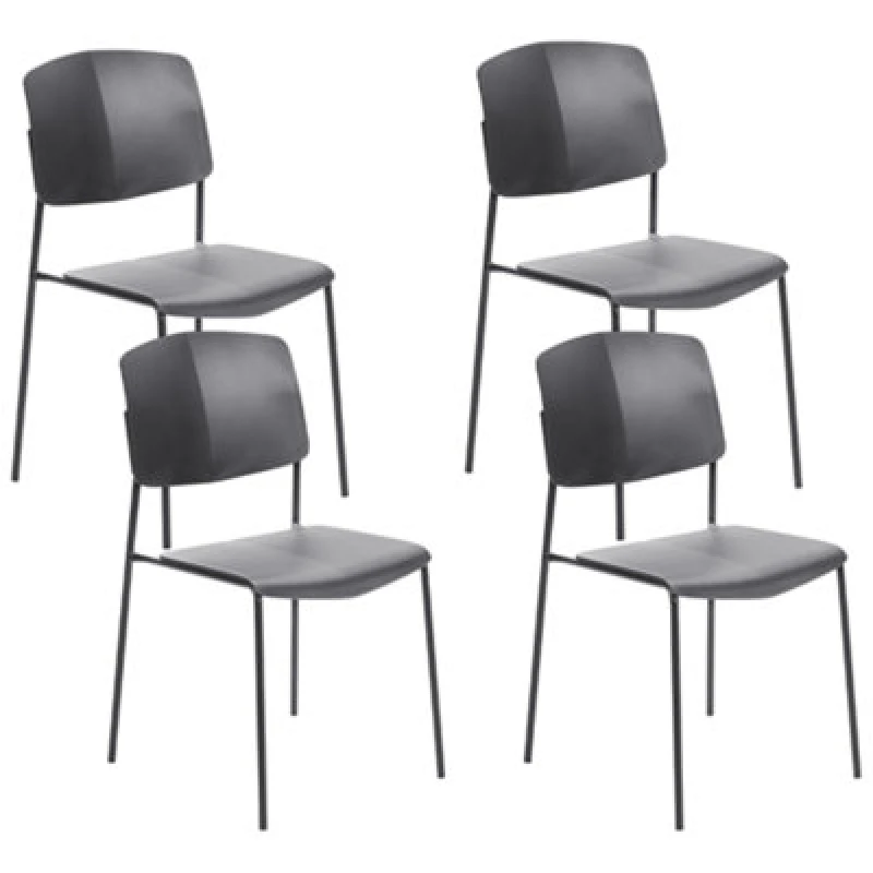 Image of Beliani Set Of 4 Dining Chairs Astoria Black